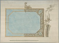 Design for a Oblong Mirror with Sconces by John Yenn