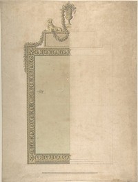 Design for a Pier-glass for Adderbury House, Oxfordshire, for the Duke of Buccleuch by Sir William Chambers