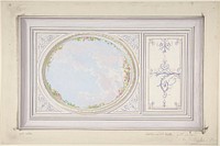 Ceiling Design for the "Petit Salon" of the Duchess of Newcastle, Hôtel Hope by Jules-Edmond-Charles Lachaise and Eugène-Pierre Gourdet