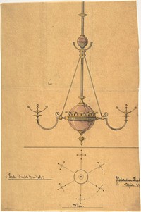 Design for a Glass Chandelier, Richardson Ellson & Co.