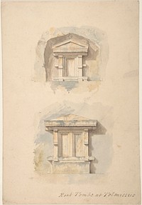 Rock Tombs at Telmissus, Anonymous, British, 19th century