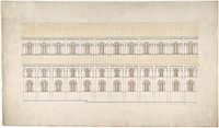 Elevation of a Pseudo-Romanesque Hall or Church