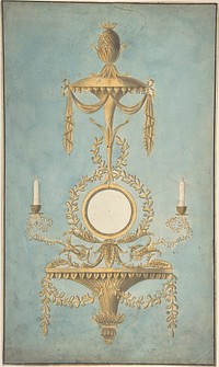 Design for a Sconce with a Mirror by John Yenn