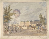 Balloon Ascending Near the Entrance to Lord's Cricket Ground, 1839, after Robert Bremmel Schnebbelie