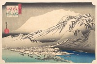 Evening Snow on Hira, Lake Biwa by Utagawa Hiroshige