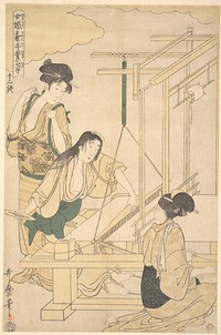 Women Weaving Silk Cloth by Utamaro Kitagawa (1754–1806)