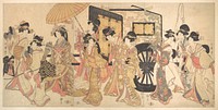 Courtesans Imitating a Court Procession by Utamaro Kitagawa (1754–1806)