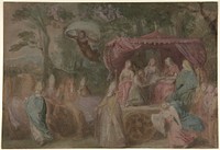 The Triumph of the Church: Ecclesia Presented with the Doctrines, Seated in a Chariot Attended by the Four Doctors of the Church by Otto van Veen