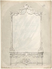 Design for a Side Table and Mirror by Charles Hindley and Sons