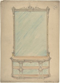 Design for a Mirror and Side Table by Charles Hindley and Sons