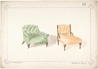 Designs for Two Chairs by Charles Hindley and Sons