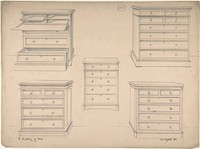 Designs for Chests of Drawers by Charles Hindley and Sons