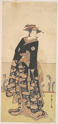 Osagawa Tsuneyo as a Tall Woman Dressed in a Black Uchikake