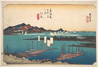 Distant View of Miho Beach from Ejiri by Utagawa Hiroshige