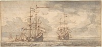 Dutch Ships at Anchor by Willem van de Velde II