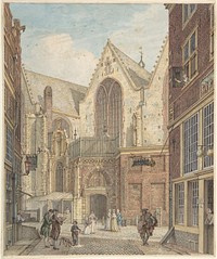 View of the Old Church of Amsterdam 