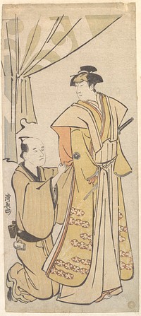 The Actor Nakamura Rikō I with an Attendant by Torii Kiyonaga