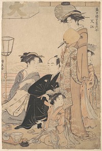 Sashiye (name of a place in Edo) by Torii Kiyonaga