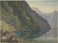 Wooded Shore at the King Lake (Königsee) by Johann Heinrich Schilbach (German, Barchfeld 1798–1851 Darmstadt)