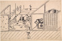 A Banquet in a Joroya by Hishikawa Moronobu