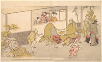 The Lion Dance by Utamaro Kitagawa (1754–1806)