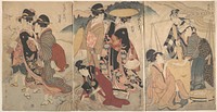 Women and a Man in the Country; Some pageant(?) by Utamaro Kitagawa (1754–1806)