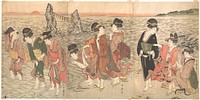 Women Worshipping the Rising Sun between the Twin Rocks at Ise by Utamaro Kitagawa (1754–1806)