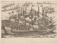 Naval Combat by Jacques Callot