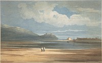 Harlech Castle across the Traeth Mawr  by John Varley