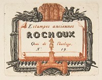 Address-card of the printseller, Rochoux