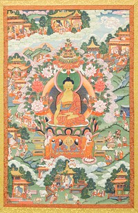 Thanka with Buddha, Tibet