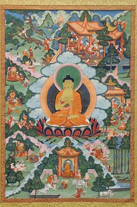 Tangka with Buddha, Tibet