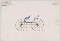 Design for 4 seat Phaeton, no top, no. 3253a, Manufacturer : Brewster & Co.