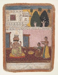 Khambavati Ragini:  Page from a Dispersed Ragamala Series (Garland of Musical Modes), India (Rajasthan, Marwar)