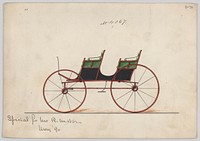 Design for 4 seat Phaeton, no top, no. 4067, Manufacturer : Brewster & Co.