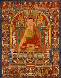 Lineage Portrait of an Abbot, Central Tibet