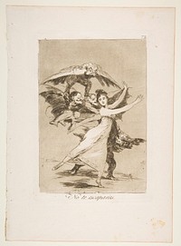 Plate 72 , from 'Los Caprichos': You will not escape (No te escapar&agrave;s.) by Goya (Francisco de Goya y Lucientes)