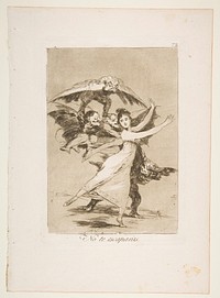 Plate 72 , from 'Los Caprichos': You will not escape (No te escaparàs.) by Goya (Francisco de Goya y Lucientes)