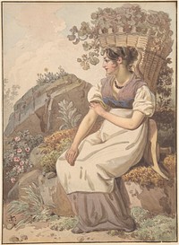 Young Woman in the Vaudois after the Grape Harvest 