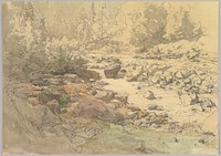 Landscape with Rocks in a River (near Kronau?), Eduard Peithner von Lichtenfels