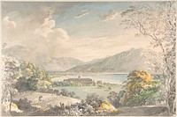 View of the Monastery in Tegernsee seen from the north-east by Johann Georg von Dillis (German, Gr&uuml;ngiebing 1759&ndash;1841 Munich)