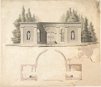 Elevation Design for Pavillion  by Anonymous, German, 19th century