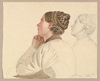Studies of a Woman Praying by Ludwig Emil Grimm (German, Hanau 1790&ndash;1863 Kassel)