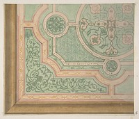 Design for the decoration of a ceiling with circular medallions by Jules Lachaise and Eugène Pierre Gourdet