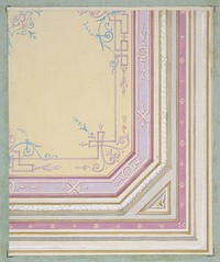 Partial design for the painted decoration of a ceiling by Jules-Edmond-Charles Lachaise and Eugène-Pierre Gourdet