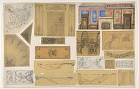 Nineteen designs for the painted decoration of interiors by Jules-Edmond-Charles Lachaise and Eugène-Pierre Gourdet