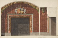 Design for the decoration of the fireplace in the library of the Chateau de Mouchy by Jules-Edmond-Charles Lachaise and Eugène-Pierre Gourdet