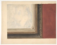 Design for a ceiling painted with clouds by Jules Edmond Charles Lachaise and Eugène Pierre Gourdet