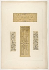 Four designs for decorative panels by Jules Lachaise and Eugène Pierre Gourdet