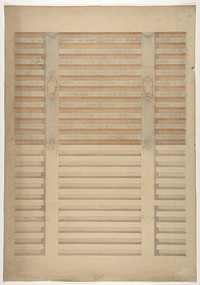 Design for a beamed ceiling in French Renaissance style by Jules Edmond Charles Lachaise and Eugène Pierre Gourdet